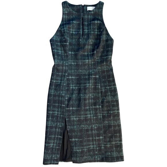 Amanda Uprichard Stretchy Fitted Sleeveless‎ Printed Plaid Mini Dress Size Small - Picture 1 of 7